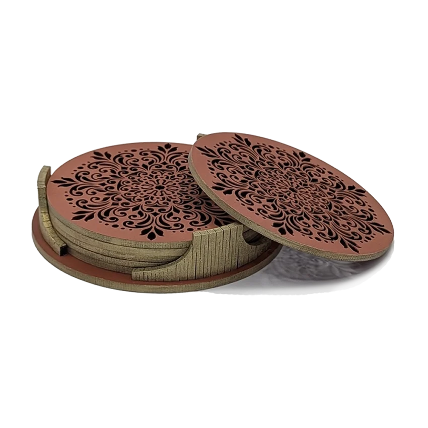 Untersetzer Set - Blumenrad - Terracota Kupfer Finish - main