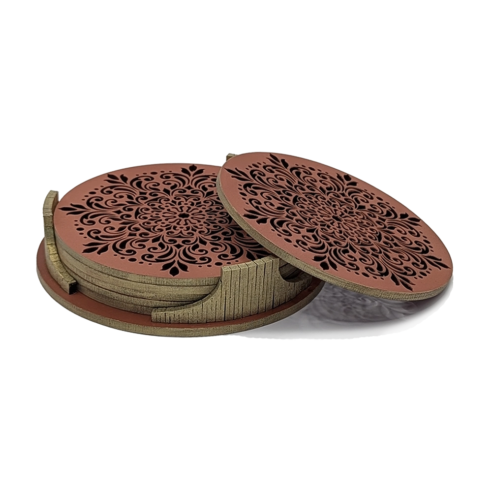 Untersetzer Set - Blumenrad - Terracota Kupfer Finish - main